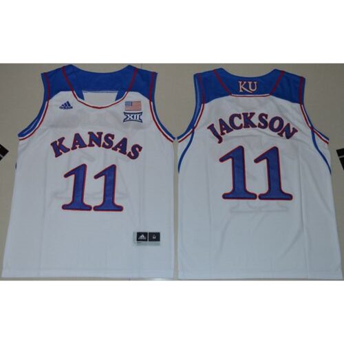 6861dd8a59ca5_1 Jayhawks #11 Josh Jackson White Basketball Stitched Youth NCAA Jersey