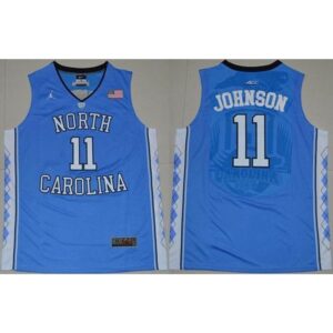 6861dd908c641_1 North Carolina #11 Brice Johnson Blue Basketball Stitched NCAA Jersey