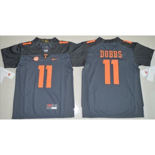 6861dda611d80_1 Vols #11 Joshua Dobbs Grey Stitched Youth NCAA Jersey