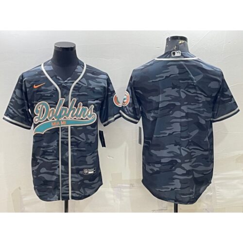 6861dda7d3e11_1 Men's Miami Dolphins Blank Grey Camo With Patch Cool Base Stitched Baseball Jersey