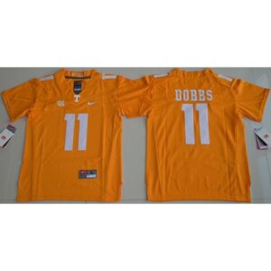 6861dda9b3c78_1 Vols #11 Joshua Dobbs Orange Stitched Youth NCAA Jersey