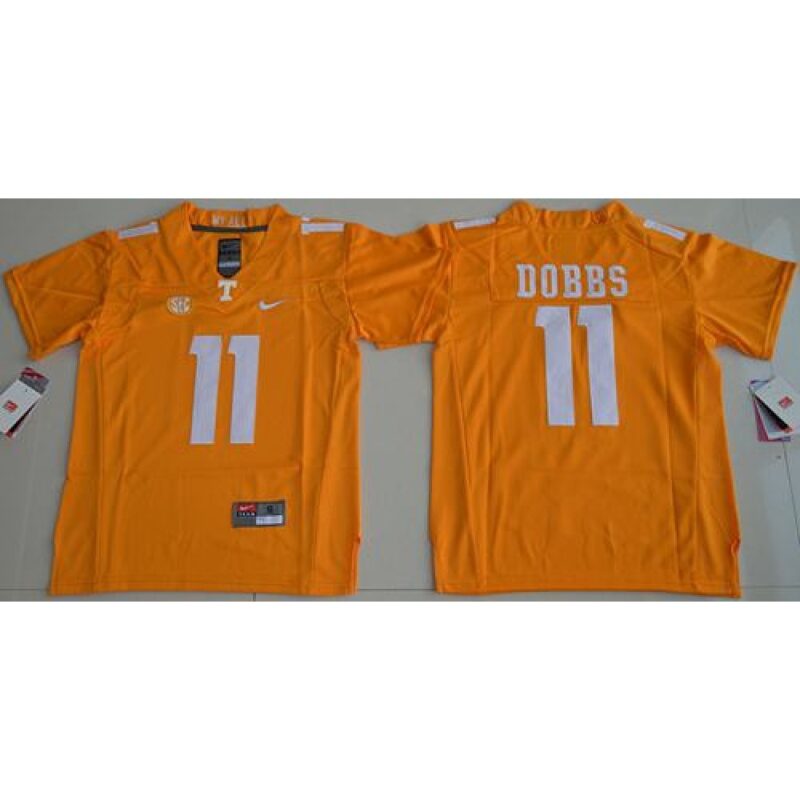 6861dda9b3c78_1 Vols #11 Joshua Dobbs Orange Stitched Youth NCAA Jersey