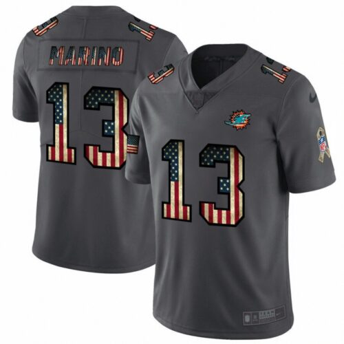 6861ddb556ad2_1 Men's Miami Dolphins #13 Dan Marino Grey 2019 Salute To Service USA Flag Fashion Limited Stitched NFL Jersey