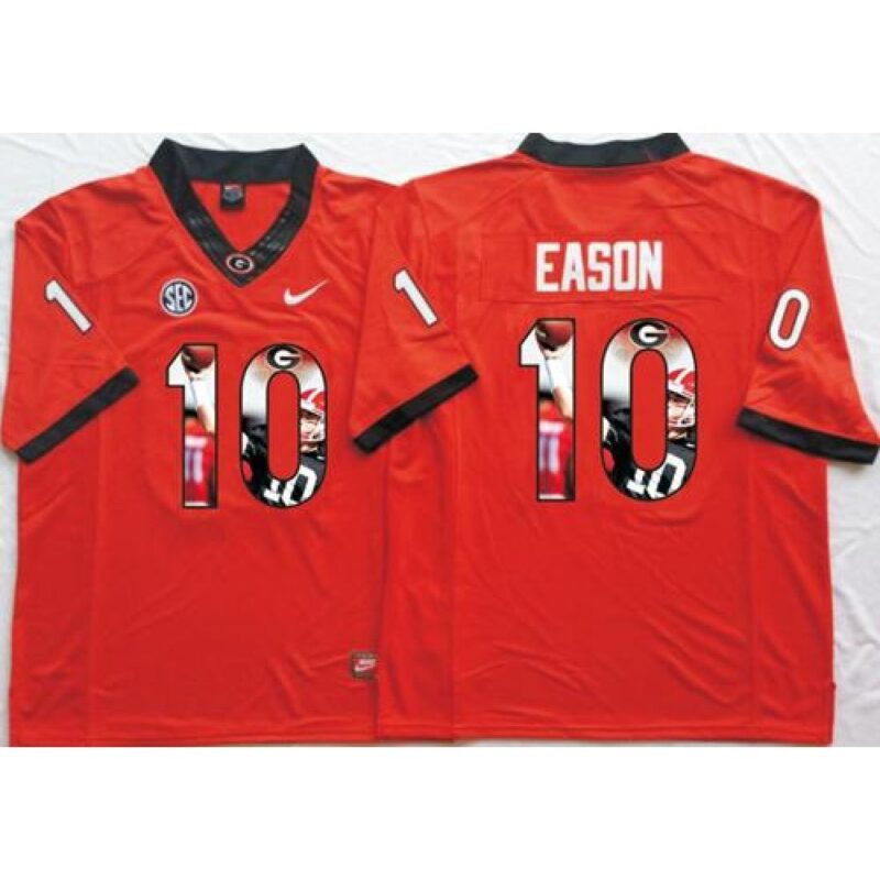 6861dde0c49c6_1 Bulldogs #10 Jacob Eason Red Player Fashion Stitched NCAA Jersey