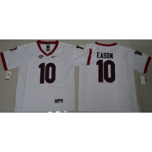 6861dde409c0e_1 Bulldogs #10 Jacob Eason White Limited Stitched NCAA Jersey