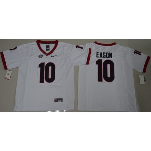 6861dde409c0e_1 Bulldogs #10 Jacob Eason White Limited Stitched NCAA Jersey