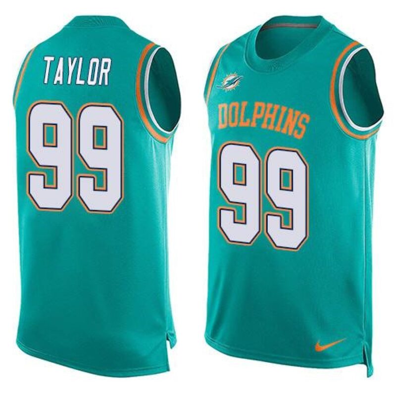 6861dde7b765d_1 Dolphins #99 Jason Taylor Aqua Green Team Color Men's Stitched NFL Limited Tank Top Jersey