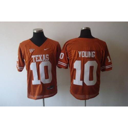 6861ddeab80bb_1 Longhorns #10 Young Orange Stitched NCAA Jersey
