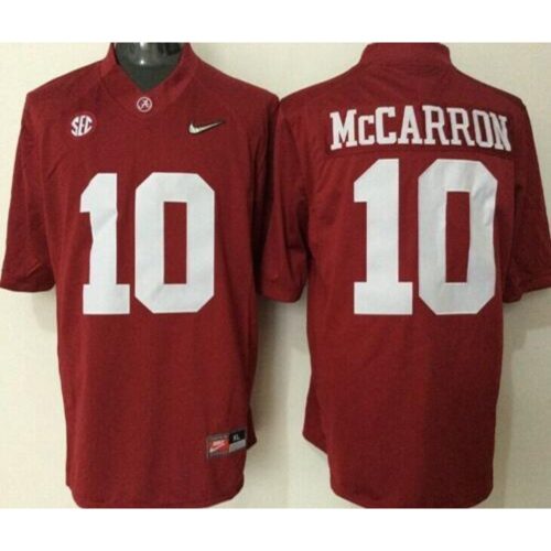 6861de05d214c_1 Crimson Tide #10 AJ McCarron Red Limited Stitched NCAA Jersey