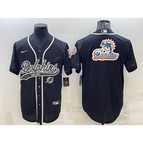 6861de0fded84_1 Men's Miami Dolphins Black Reflective Team Big Logo With Patch Cool Base Stitched Baseball Jersey