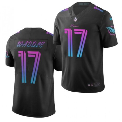6861de2984149_1 Men's Miami Dolphins #17 Jaylen Waddle Black City Edition Stitched Football Jersey