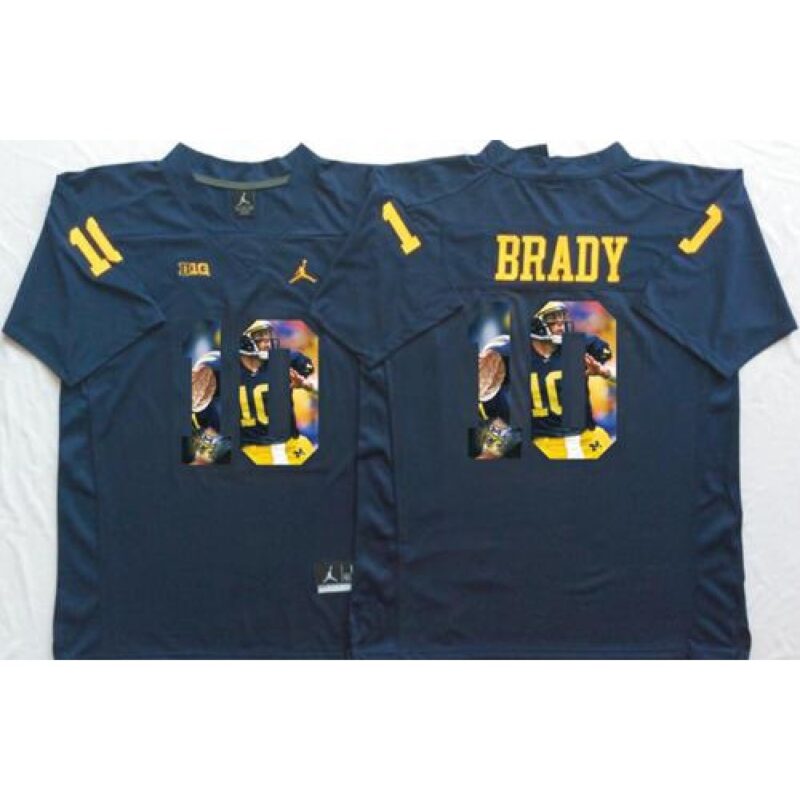 6861de3fac2e5_1 Wolverines #10 Tom Brady Navy Blue Player Fashion Stitched NCAA Jersey