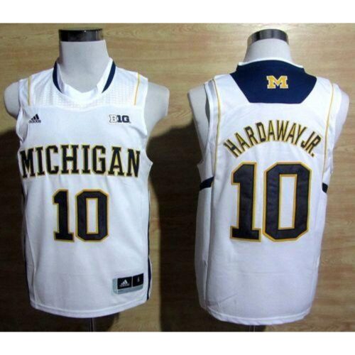 6861de4c60f06_1 Wolverines #10 Tim Hardaway Jr. White Basketball Stitched NCAA Jersey