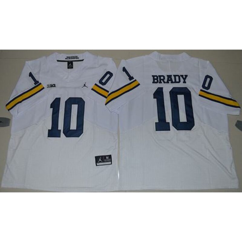 6861de4fd1fa2_1 Wolverines #10 Tom Brady White Elite Stitched NCAA Jersey