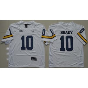 6861de5324210_1 Wolverines #10 Tom Brady White Stitched NCAA Jersey
