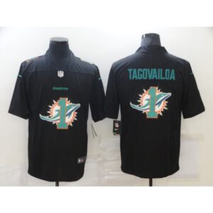 6861de65567b7_1 Men's Miami Dolphins #1 Tua Tagovailoa Black Shadow Logo Limited Stitched Jersey