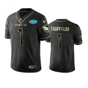 6861de6be5b76_1 Men's Miami Dolphins #1 Tua Tagovailoa 2020 Black Gold With 347 Shula Patch Limited Stitched Jersey