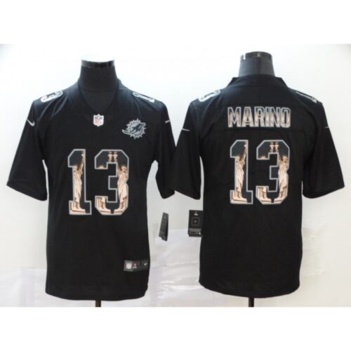 6861de78c48ee_1 Men's Miami Dolphins #13 Dan Marino 2019 Black Statue Of Liberty Limited Stitched NFL Jersey