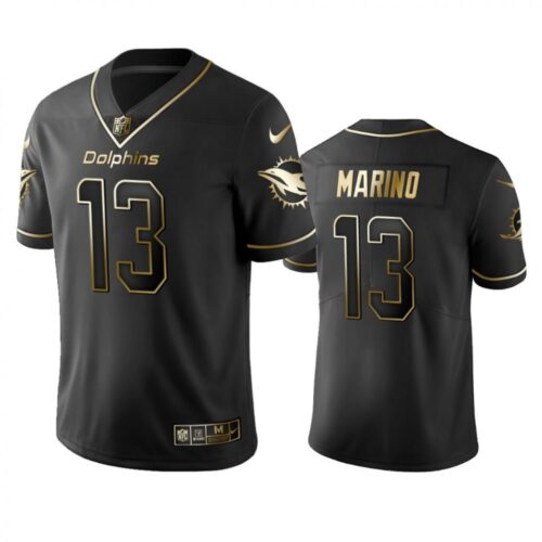 6861de7c30126_1 Men's Miami Dolphins #13 Dan Marino Black 2019 Golden Edition Limited Stitched NFL Jersey