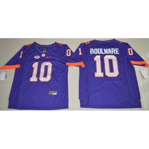 6861de8ea4407_1 Tigers #10 Ben Boulware Purple Limited Stitched NCAA Jersey