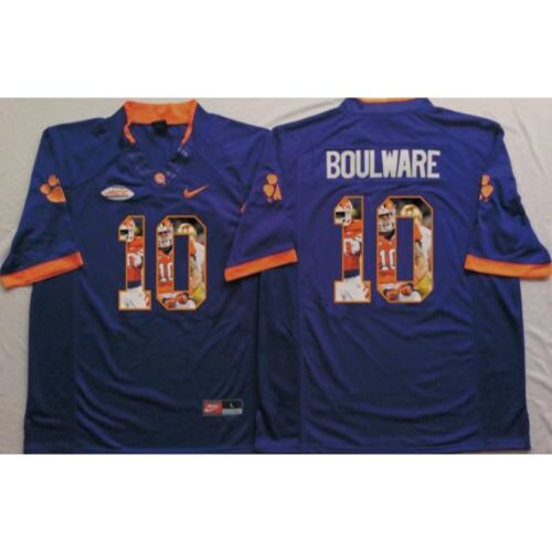 6861de9198755_1 Tigers #10 Ben Boulware Purple Player Fashion Stitched NCAA Jersey