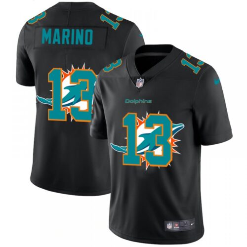 6861de93ce0f5_1 Men's Miami Dolphins #13 Dan Marino Black Shadow Logo Limited Stitched Jersey