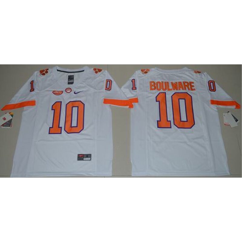 6861de94dc836_1 Tigers #10 Ben Boulware White Limited Stitched NCAA Jersey