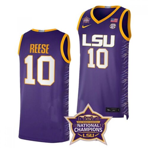 6861de97a5a33_1 Men's LSU Tigers #10 Angel Reese Purple Stitched Basketball Jersey