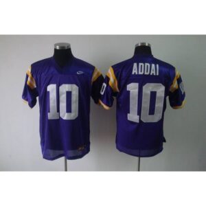 6861de9e20ec5_1 LSU Tigers #10 Joseph Addai Purple Stitched NCAA Jersey