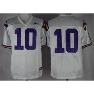 6861dea127edf_1 LSU Tigers #10 Anthony Jennings White Stitched NCAA Jersey