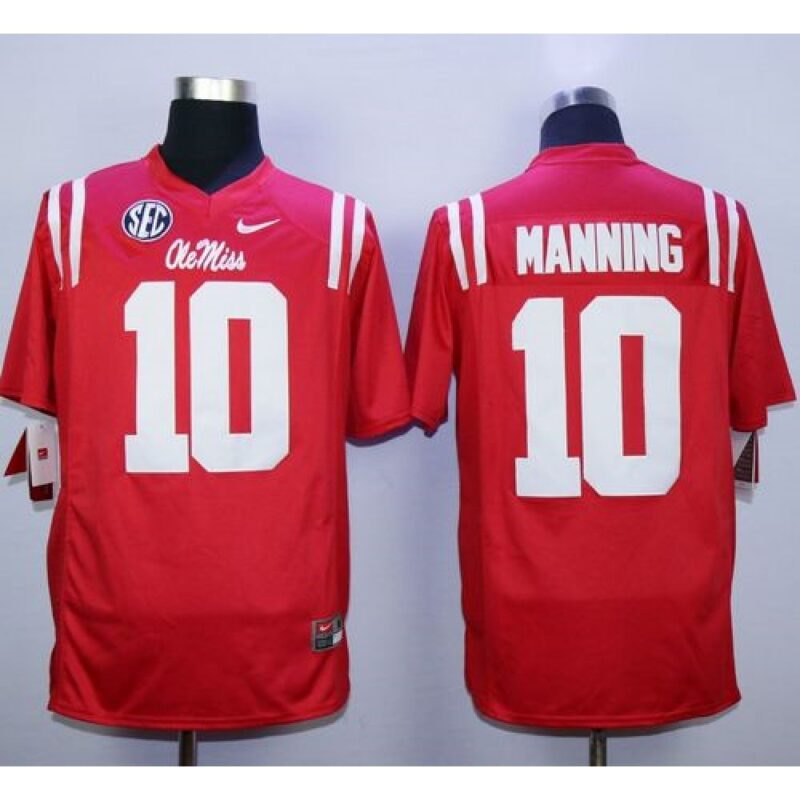 6861deae02302_1 Rebels #10 Eli Manning Red Stitched NCAA Jersey