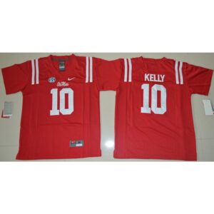 6861deb1195a1_1 Rebels #10 Chad Kelly Red Stitched Youth NCAA Jersey