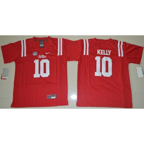 6861deb1195a1_1 Rebels #10 Chad Kelly Red Stitched Youth NCAA Jersey