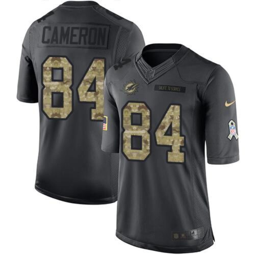 6861deb4dc0e3_1 Dolphins #84 Jordan Cameron Black Men's Stitched NFL Limited 2016 Salute to Service Jersey