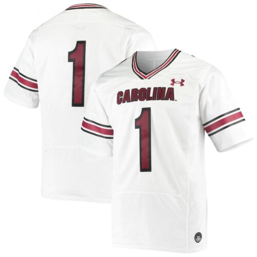 6861dede61a35_1 Men's South Carolina Fighting Gamecocks #1 Jaycee Horn White Stitched Jersey