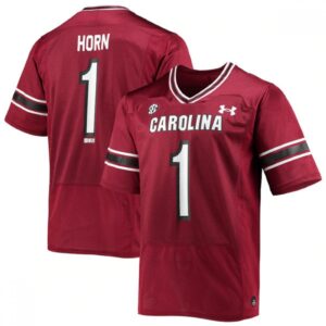 6861dee1a2ecc_1 Men's South Carolina Fighting Gamecocks #1 Jaycee Horn Garnet Stitched Jersey