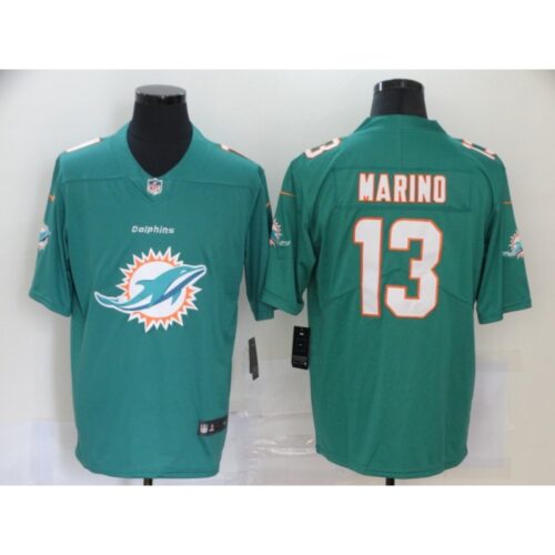 6861dee64ab6f_1 Men's Miami Dolphins #13 Dan Marino Aqua 2020 Team Big Logo Limited Stitched Jersey