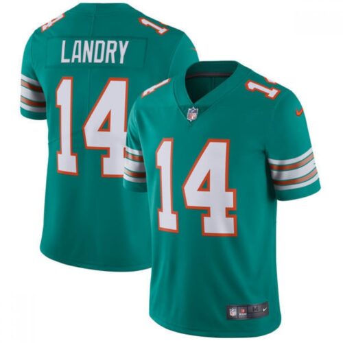 6861deed2493b_1 Men's Miami Dolphins #14 Jarvis Landry Aqua Green Vapor Untouchable Limited Stitched NFL Jersey