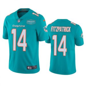 6861def77cb82_1 Men's Miami Dolphins #14 Ryan Fitzpatrick Aqua With 347 Shula Patch 2020 Vapor Untouchable Limited Stitched NFL Jersey
