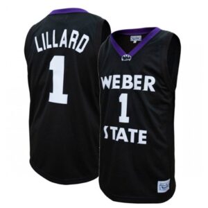 6861df167a7ac_1 Men's Weber State Wildcats #1 Damien Lillard Black Stitched Basketball Jersey