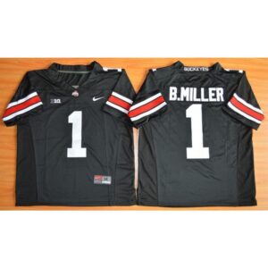 6861df2765981_1 Buckeyes #1 Braxton Miller Black Limited Stitched NCAA Jersey