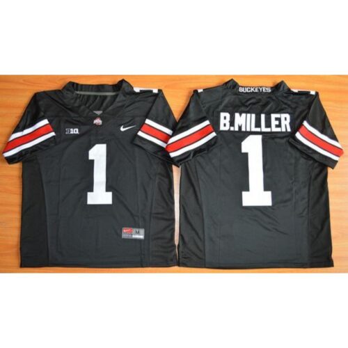 6861df2765981_1 Buckeyes #1 Braxton Miller Black Limited Stitched NCAA Jersey