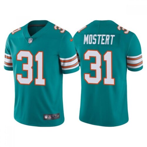 6861df29c2604_1 Men's Miami Dolphins #31 Raheem Mostert Aqua Color Rush Limited Stitched Football Jersey