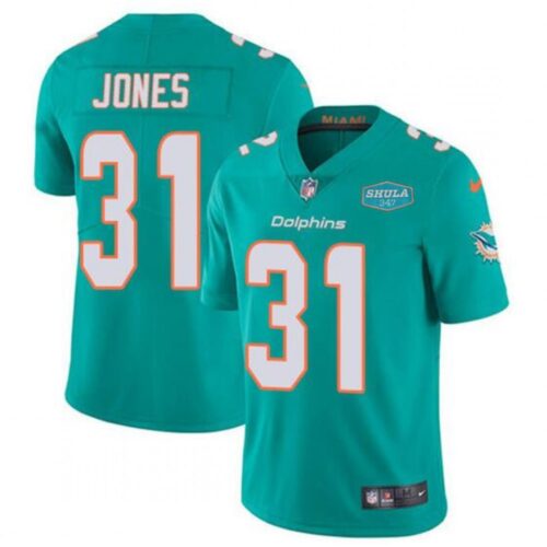 6861df3099839_1 Men's Miami Dolphins #31 Byron Jones Aqua With 347 Shula Patch 2020 Vapor Untouchable Limited Stitched NFL Jersey
