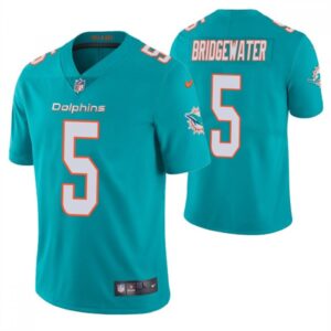 6861df349518f_1 Men's Miami Dolphins #5 Teddy Bridgewater Aqua Vapor Untouchable Limited Stitched Football Jersey