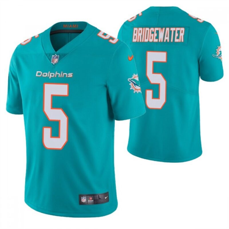 6861df349518f_1 Men's Miami Dolphins #5 Teddy Bridgewater Aqua Vapor Untouchable Limited Stitched Football Jersey