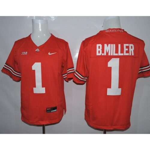 6861df3f53264_1 Buckeyes #1 Braxton Miller Red Limited Stitched NCAA Jersey