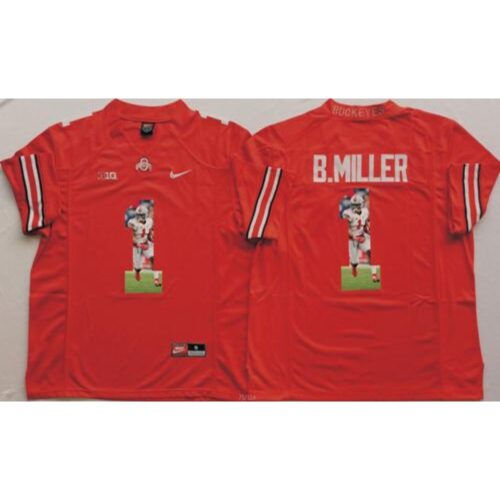 6861df42b0925_1 Buckeyes #1 Braxton Miller Red Player Fashion Stitched NCAA Jersey