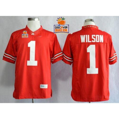 6861df4674317_1 Buckeyes #1 Dontre Wilson Red Limited 2014 Discover Orange Bowl Patch Stitched NCAA Jersey