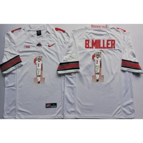 6861df506149c_1 Buckeyes #1 Braxton Miller White Player Fashion Stitched NCAA Jersey